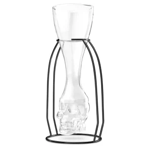 Brain Freeze Skull Glass with Skeletal Frame