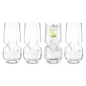 Bubbles Seltzer / Bubbly Beverage Glasses - Set of 2 - 17 oz (500 ml)