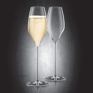 Champagne Lead-Free Crystal Glasses - Set of 2