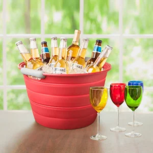 Collapsible Beverage Bin - Red