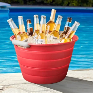Collapsible Beverage Bin - Red