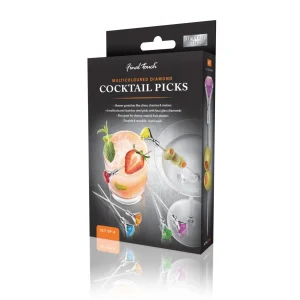 Diamond Cocktail Picks - Clear - Set of 6