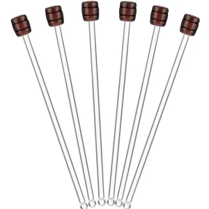 Glass Barrel Drink Stirrers - Set of 6
