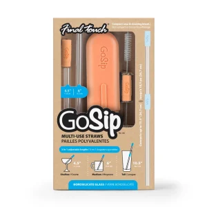GoSip Glass Reusable Straws - Sky Blue