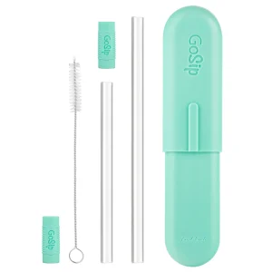 GoSip Glass Reusable Straws - Sky Blue