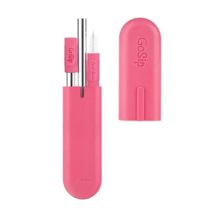 GoSip Stainless Steel Reusable Straws - Grey