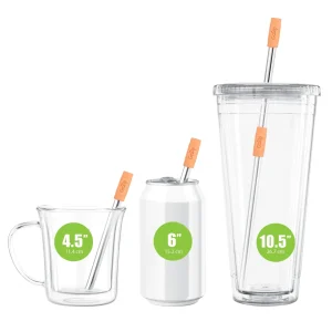 GoSip Stainless Steel Reusable Straws - Grey