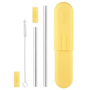 GoSip Stainless Steel Reusable Straws - Grey