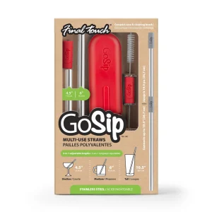 GoSip Stainless Steel Reusable Straws - Grey