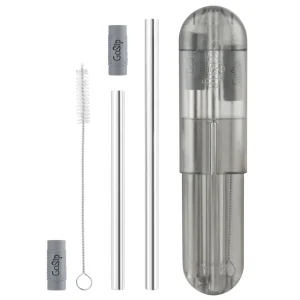 GoSip Stainless Steel Reusable Straws - Grey