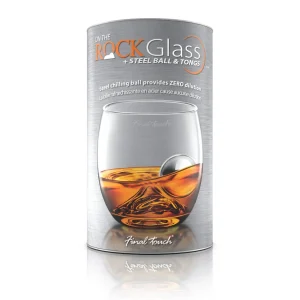 On The Rock Glass with Chilling Ball & Tongs