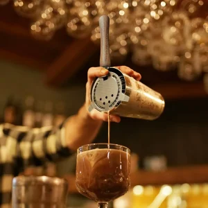 4 Piece Bar Tool Set with Stand - Wood Handles