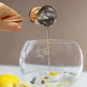 4 Piece Bar Tool Set with Stand - Copper Metal Handles