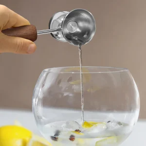 4 Piece Bar Tool Set with Stand - Wood Handles