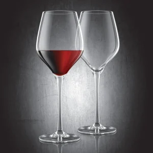 Red Wine Lead-Free Crystal Glasses - Set of 2