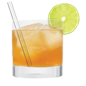 4.5" Reusable Glass Cocktail Straws - Set of 4