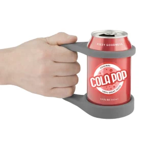 Silicone Beverage Handles - 1 Grey & 1 Red