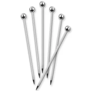 Stainless Steel Cocktail Picks - Set of 6