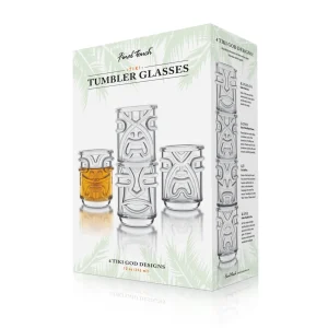 Tiki Shot Glasses - Clear - Set of 4