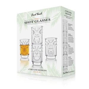 Tiki Shot Glasses - Clear - Set of 4