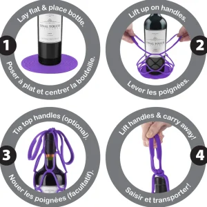 Up&Away Collapsible Silicone Bottle Bag - Grey