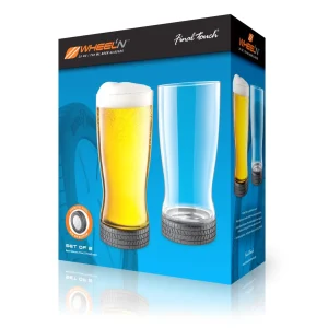 Wheel'n 25 oz / 750 ml Racing Tire Beer Glass