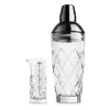 Yarai Glass Cocktail Shaker & Jigger Set - Black Chrome